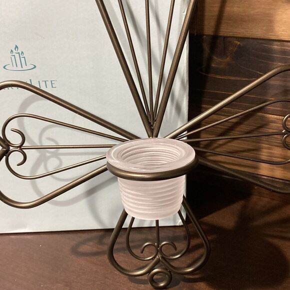 Partylite Antique Brass Cross Votive Sconce P8017 - Picture 4 of 9